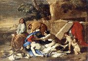 POUSSIN, Nicolas Lamentation over the Body of Christ af oil